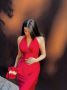 Buy Red Satin Midi Dress Online | Red Satin Midi Dress
