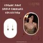 Cognac Pave Shield Earrings Collection