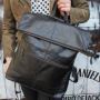 leather backpack women - Belgian Backpack Convertible Black 