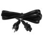 6ft 18 AWG NEMA 5-15P to C5 Power Cord 3-Slot Mickey Mouse S