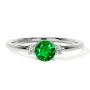 Classic Three Stone Round Emerald Ring (0.60cttw)