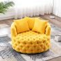 Italian-Inspired Luxury Linen Single Sofa with Rotatable Pul