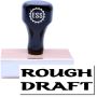Large Bold Rough Draft Rubber Stamp