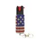 USA Flag Rhinestones Keychain Personal Defense Pepper Spray 