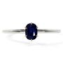 Natural Blue Sapphire Cushion solitaire ring 