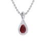 0.50 Carat natural Pear Ruby twisted pendant 