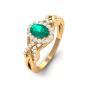 Designer Emerald Crossover Engagement Ring