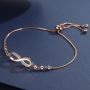 Infinity Bracelet for Women, Silver Gold Plated Bracelet Cub
