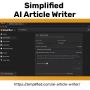 Transform Your Writing Process with AI Generated Article