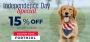 Celebrate Freedom With Us! Save 15% Off on all Pet Supplies
