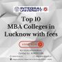 Top 10 MBA colleges in lucknow with fees without entrance ex
