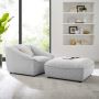 Cozy Comfort: Comprise Upholstered Armchair and Ottoman Set 