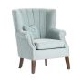 Back Teal Accent Chair with Kidney Pillow | Azilure