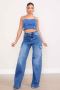 Pearl High-rise Wide Leg Cargo Jeans | Azoroh