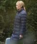 Toni Collette Pieces of Her Blue Quilted Puffer Coat