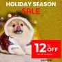 Hurry! 12% Discount on Holiday Sale | free shipping