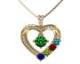 Mother & Child Heart Birthstone Necklace