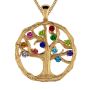 Tree of Life Birthstone Mothers Necklace for Women