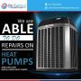 We are able to do repairs on heat pumps and can also install