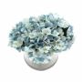 Order beautiful faux hydrangea arrangement clear glass vase