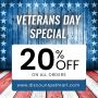Veteran's Day Sale - Flat 20% Off on all Pet Supplies