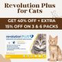 Get Flat 40% Off 3 & 6 Packs of Revolution Plus For Cats 