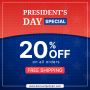 Presidents Day Deals: Flat 20% Off on all Pet Supplies