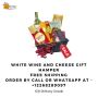 White Wine and Cheese Gift Hamper on Midnight Delivery in Ca