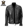  SKULL RIDE DISTRESSED LEATHER JACKET FOR MEN BY LUXURENA LE