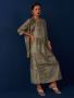 Buy Aisha Sage Grey Silk Dress and Jacket by Manan Designs