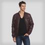 Contemporary Charm: Men's Faux Leather Oval Quilted Bomber