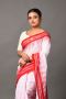 Shop Now for a White and red Sambalpuri Cotton Saree
