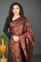 Embrace Elegance with Our Copper Brocade Banarasi Silk Saree