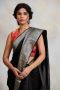 Advika- Black Silk Chanderi Saree – Priyanka Raajiv