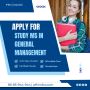 Apply Now For MS in General Management!