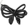 Black 6ft Extension Cord Outlet Saver with 16 AWG Wire Gauge