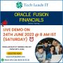 Oracle Fusion Financials Live Demo On 24th June 2023@ 8 AM 