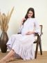Lilac Supersoft Officer wear Maternity Dress For Pregnancy