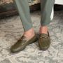 Buy Porter Green Leather Loafers Online at Tresmode 