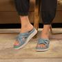 Buy Bree Blue Casual Wedges at Tresmode