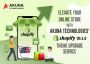 Get the shopify OS 2.0 theme upgrade service with Akuna tech