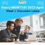 DeVry MGMT591 2022 April Week 1 Discussion Latest