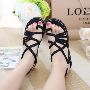 Buy Leather black summer strappy sandals for women online
