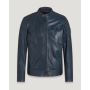 V Racer Jacket Cheviot Leather Insignia Blue