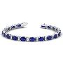 Blue Sapphire Oval Diamond Bracelet (8.64cttw)