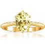 Rare Untreated Oval Cut Yellow Sapphire Solitaire Ring (5.16