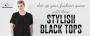 Get these stylish black tops to ace up your fashion game
