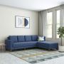 Buy Athens Fabric RHS L Shape Blue Sofa Set @Upto 70% OFF 