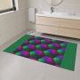 Buy Green and Purple Hexagons Floor Mat | Brighten Your Home