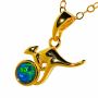 AUSSIE COUTURE 18KT GOLD PLATED AUSTRALIAN OPAL NECKLACE